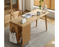 Berlin Natural Solid Oak Desk with storage （new arrival)